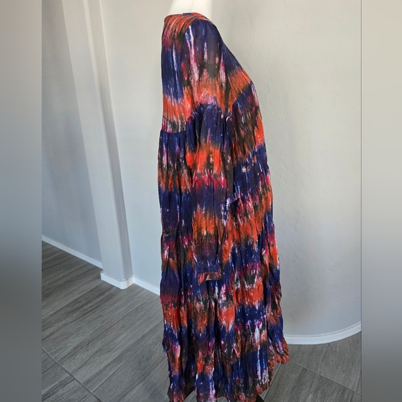 Anthropologie Norblack Norwhite Agatha Tie Dye Drapey Boho Maxi Dress Sz S - Picture 5 of 12